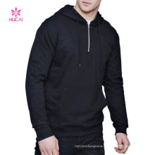 Black Activewear Wholesale Men Cotton Custom Hoodies